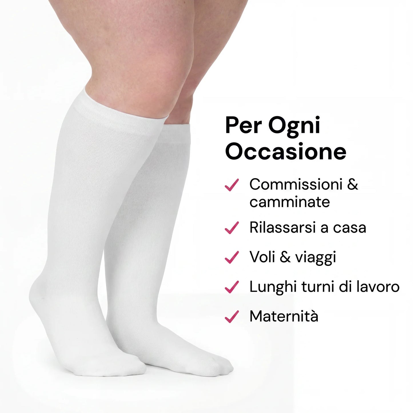 Le calze a compressione Vionexa per il comfort tutto il giorno